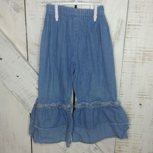 Girls ruffle bottom jeans size 3T